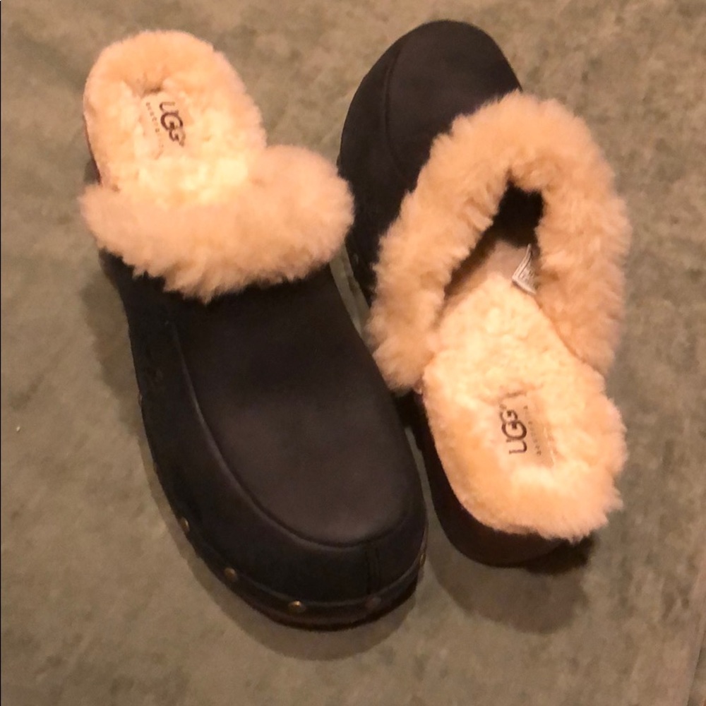 Ugg leather slip ons